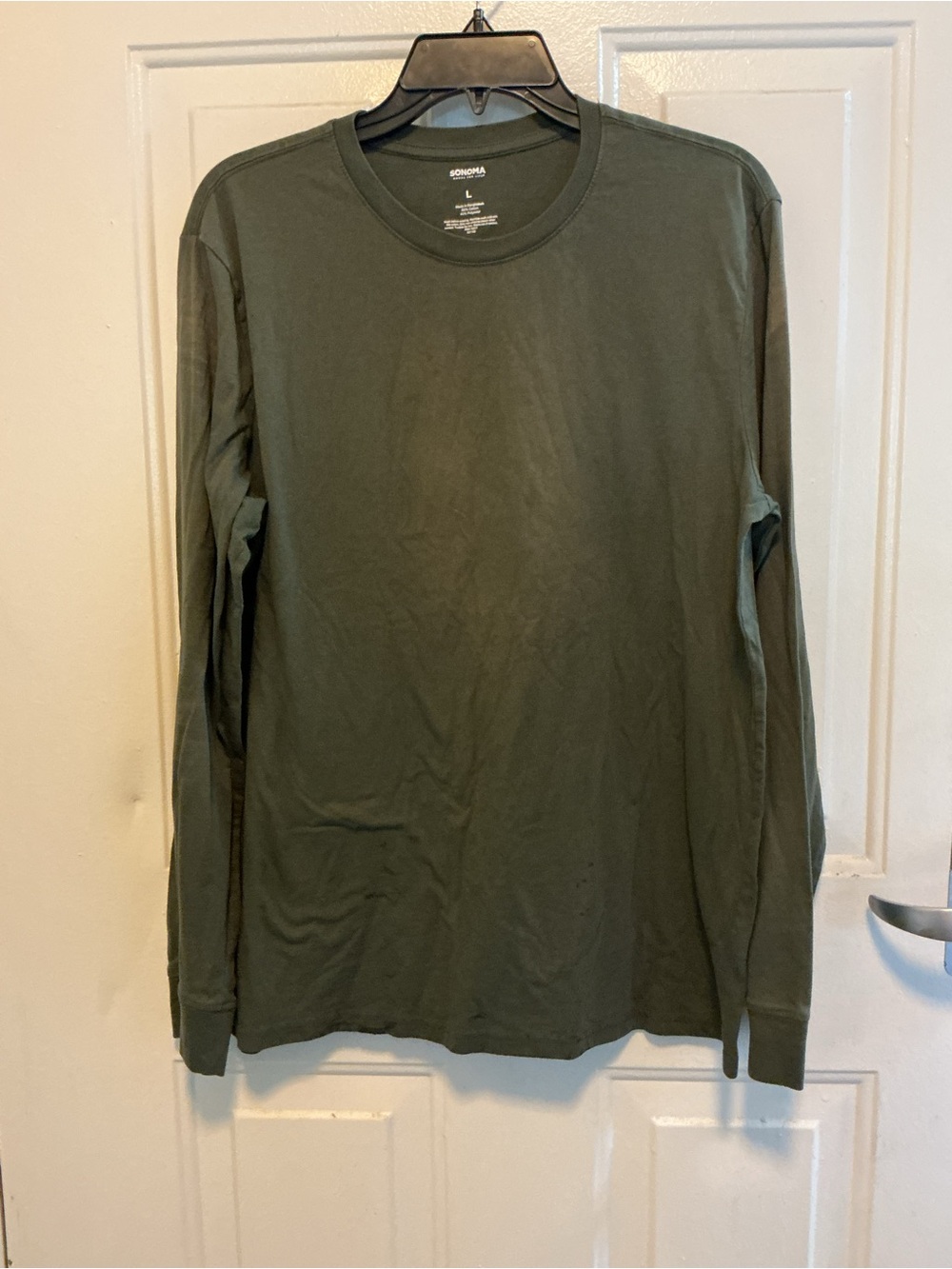 Sonoma Olive Green Long Sleeve Crewneck Tee